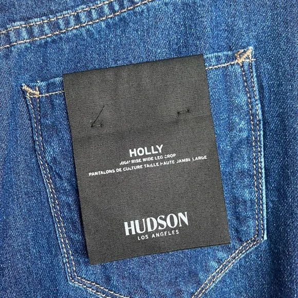 NWOT Hudson Holly Wide Leg High Rise Crop Jeans - Picture 8 of 11